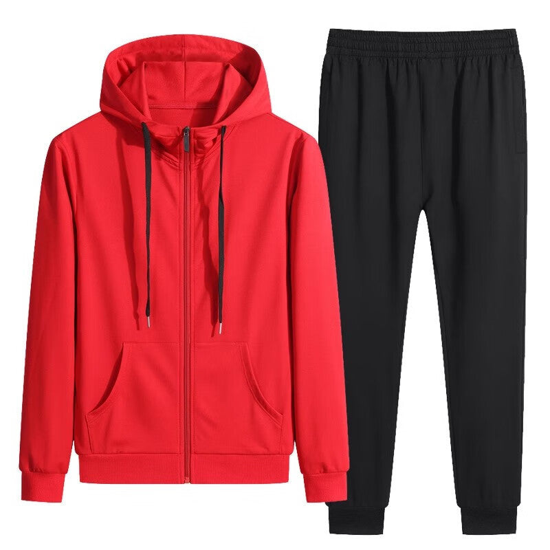 Men’s Stand Collar Cardigan & Coat Two-Piece Set – Casual Running Sportswear Outerwear
