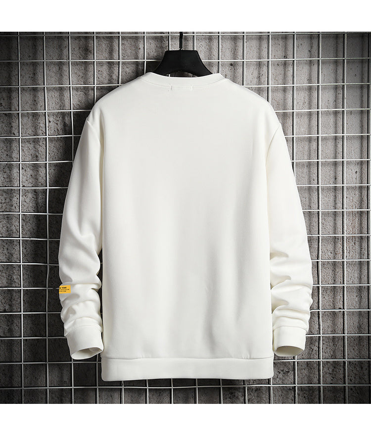 Men’s Printed Long Sleeve Sweater – Versatile Casual Bottoming Shirt