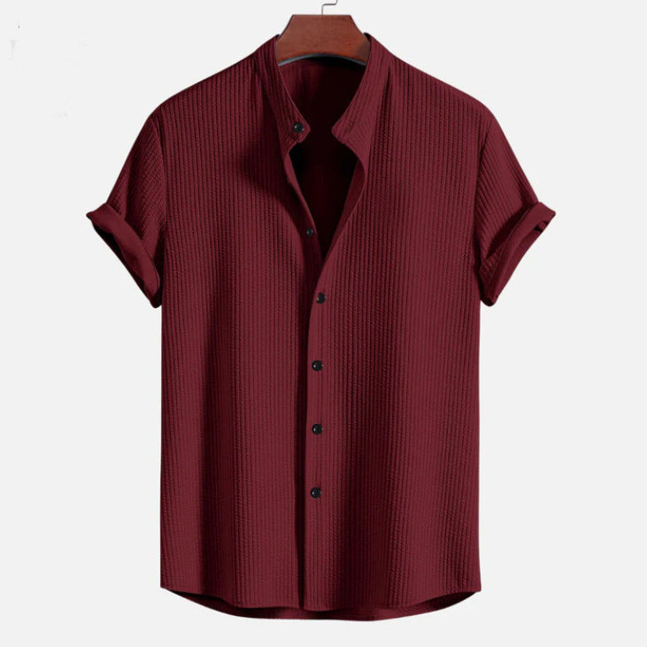 Men’s Summer Short Sleeve Loose Fit Shirt – Casual Lightweight Top