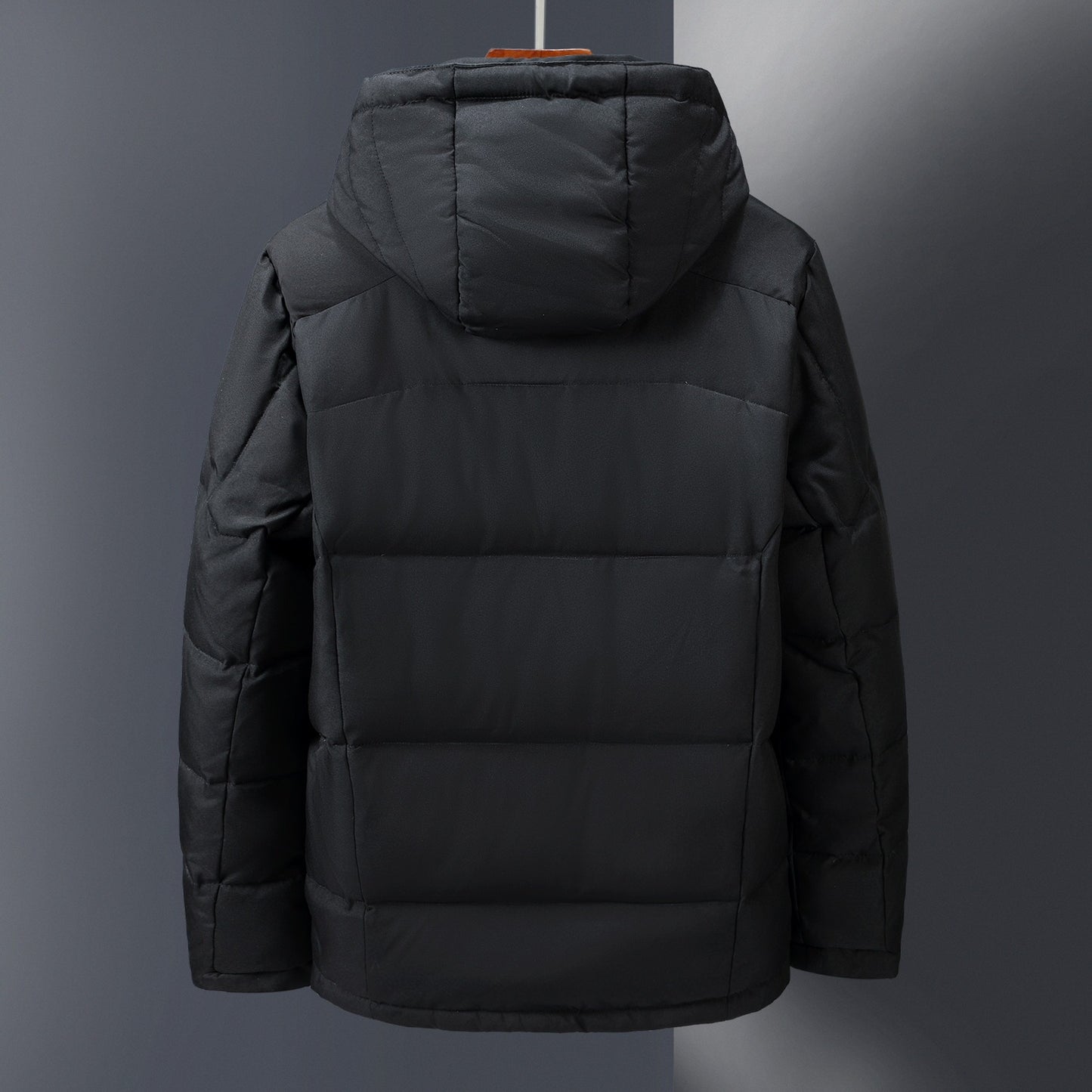 Men’s Windproof Hooded Jacket – Warm Outdoor Sports Coat with Pockets