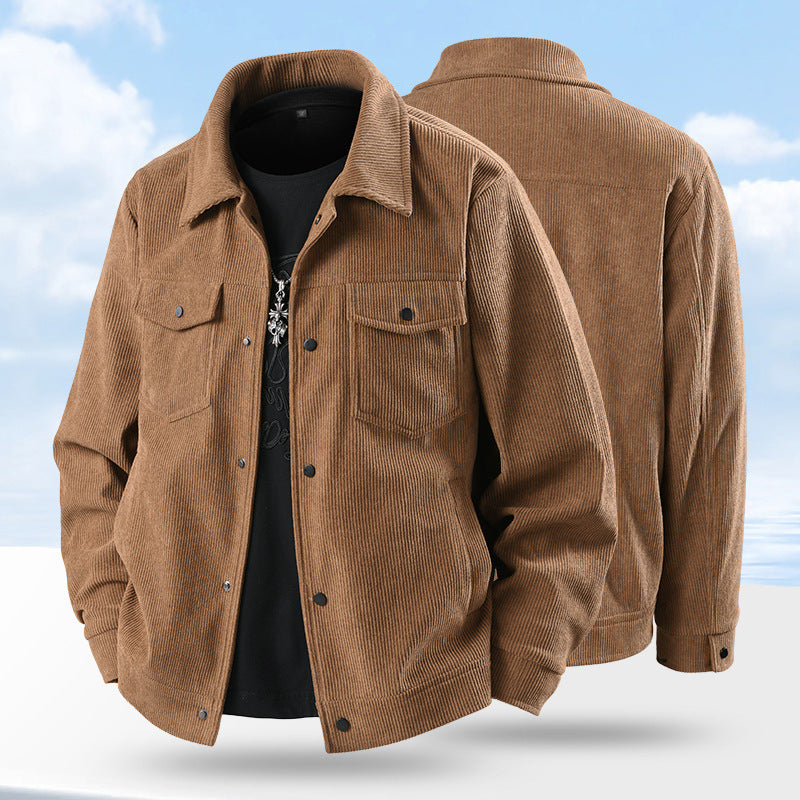Men’s Stylish Ruffle Jacket – American Casual Sports Coat with Versatile Fit