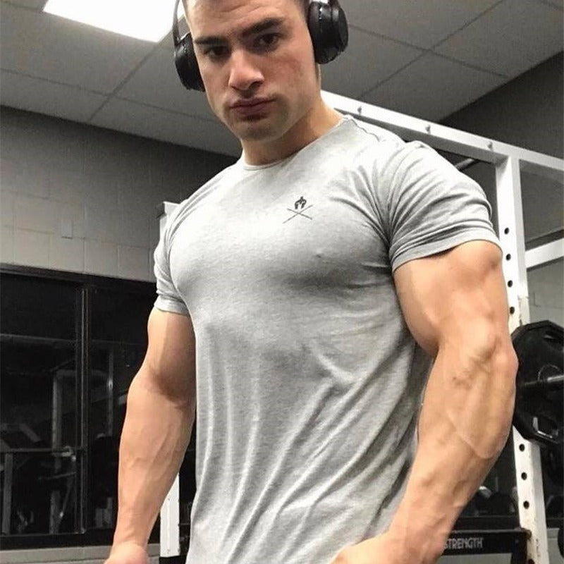 Men’s Round Neck Short Sleeve Tights – Training & Workout Activewear