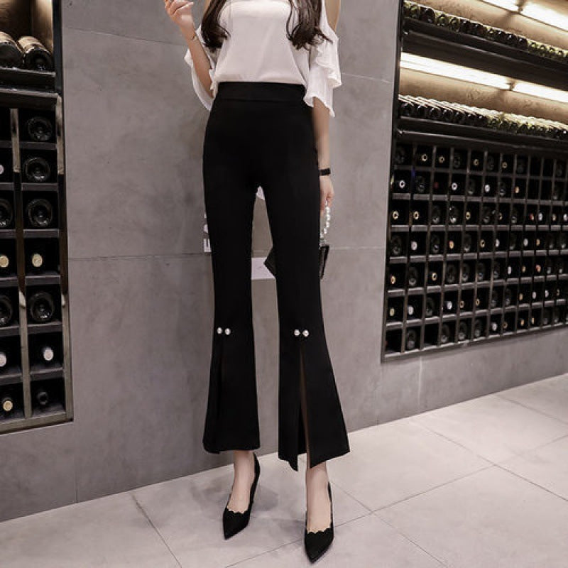 Women’s High Waist Flared Pants – Fashion Casual Wide-Leg Trousers, Comfortable Everyday Wear