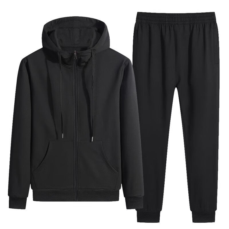 Men’s Stand Collar Cardigan & Coat Two-Piece Set – Casual Running Sportswear Outerwear