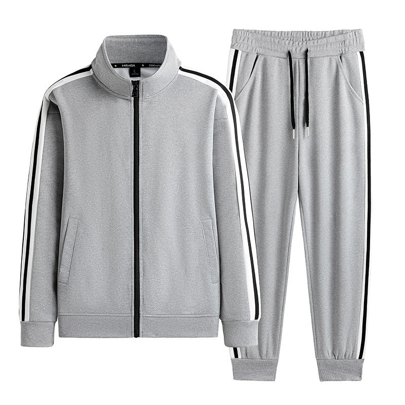 Men’s Fashion Cardigan Sweater Set – Casual Sportswear Two-Piece Outfit