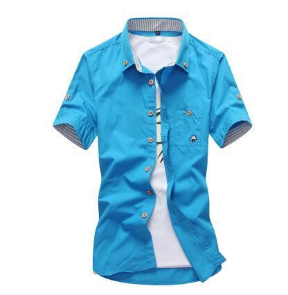 Men’s Embroidered Casual Shirt – Stylish Button-Up Shirt with Detailed Stitching