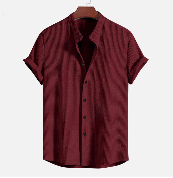 Men’s Summer Short Sleeve Loose Fit Shirt – Casual Lightweight Top