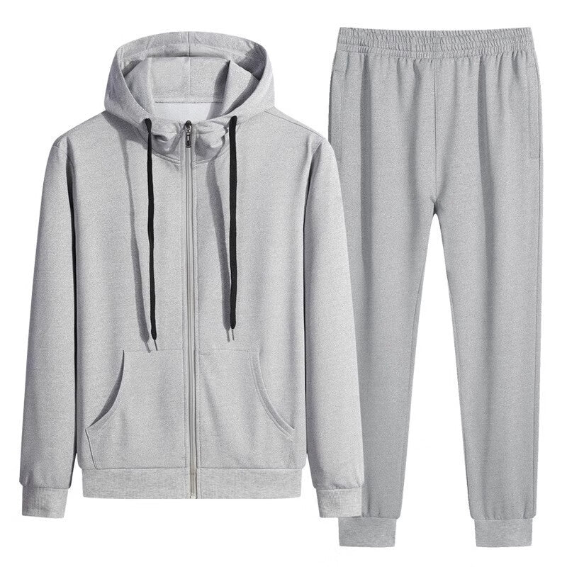 Men’s Stand Collar Cardigan & Coat Two-Piece Set – Casual Running Sportswear Outerwear
