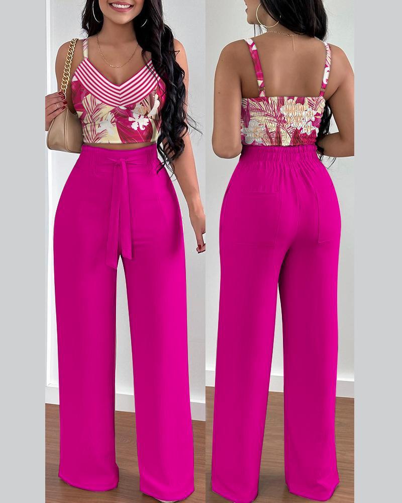 Women’s Fashion Two-Piece Suspenders Suit – Stylish Casual Outfit