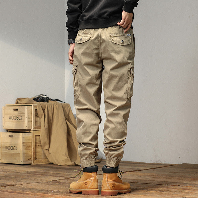 Men’s Slim Fit Ankle-Tied Jogger Pants – Casual Summer Trousers with Utility Style