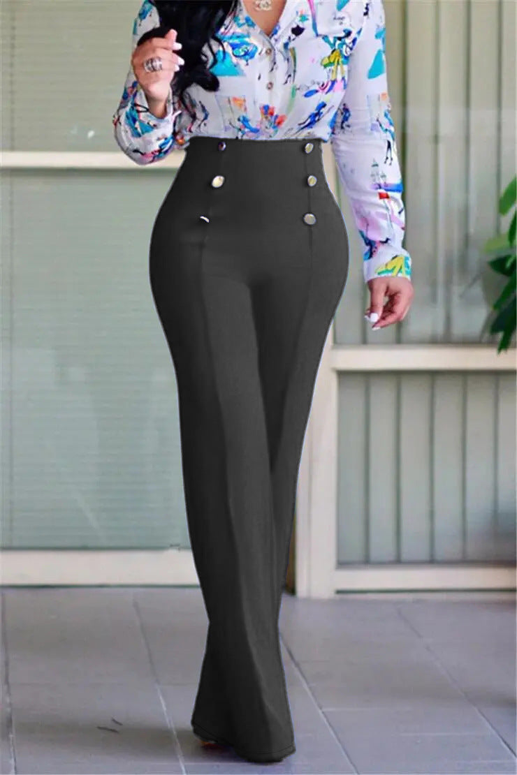 Plus Size Women’s Casual Straight-Leg Trousers – Slim Fit Comfortable Pants