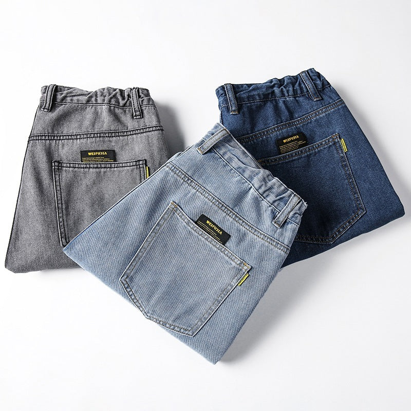 Men’s Loose Straight-Leg Casual Jeans – Simple Everyday Denim