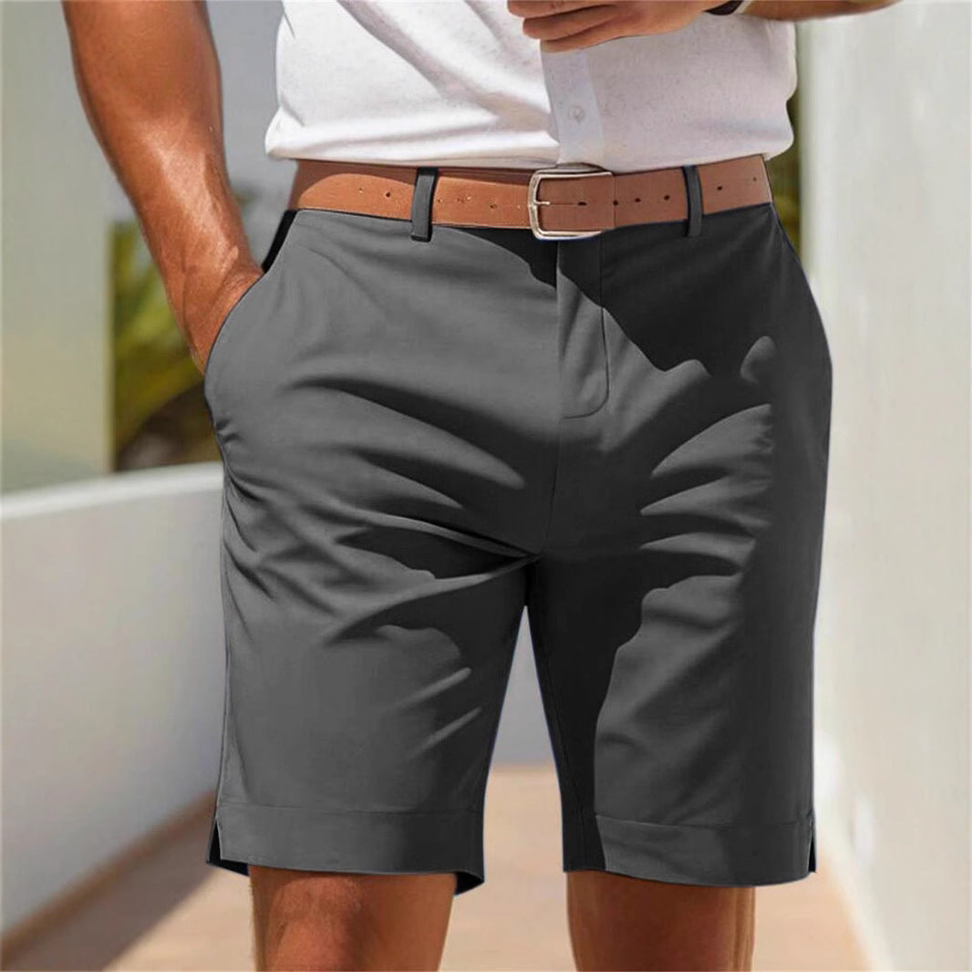 Men’s Business Casual Suit Shorts – Summer Lightweight Formal & Casual Wear