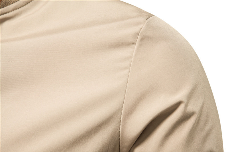 Men’s Striped Zip-Up Bomber Jacket – Casual Lightweight Baseball-Style Outerwear for Spring & Fall