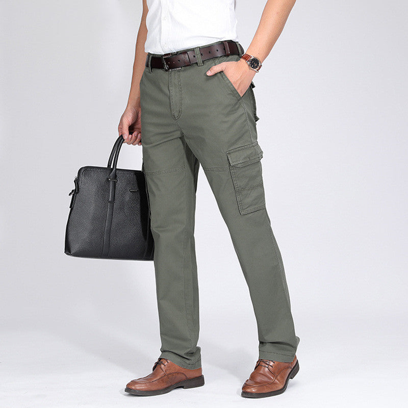Men’s Fleece-Lined Cargo Pants – Warm Multi-Pocket Tactical Trousers for Winter
