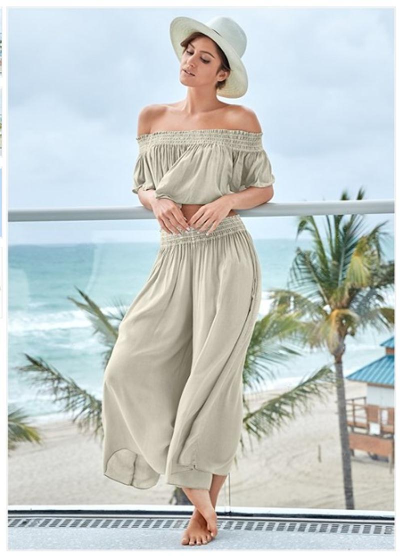 Women’s Fashion Summer Loose Fit Short Sleeve Suit – Casual Lightweight Outfit