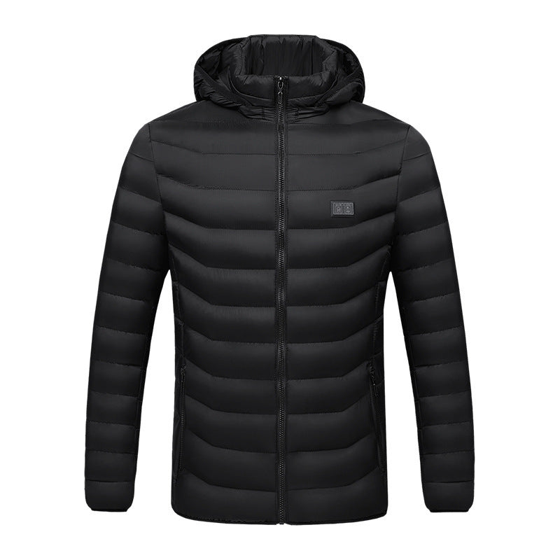 Plus Size Heated Jacket for Men – Electric Thermal Winter Coat with Battery Power
