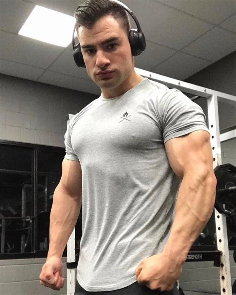 Men’s Round Neck Short Sleeve Tights – Training & Workout Activewear