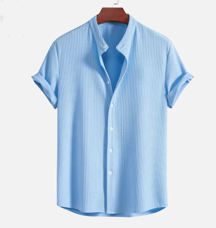 Men’s Summer Short Sleeve Loose Fit Shirt – Casual Lightweight Top