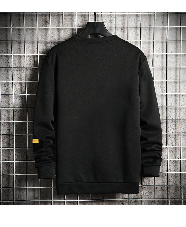 Men’s Printed Long Sleeve Sweater – Versatile Casual Bottoming Shirt