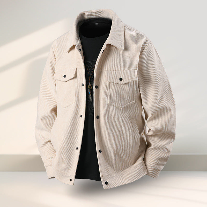 Men’s Stylish Ruffle Jacket – American Casual Sports Coat with Versatile Fit