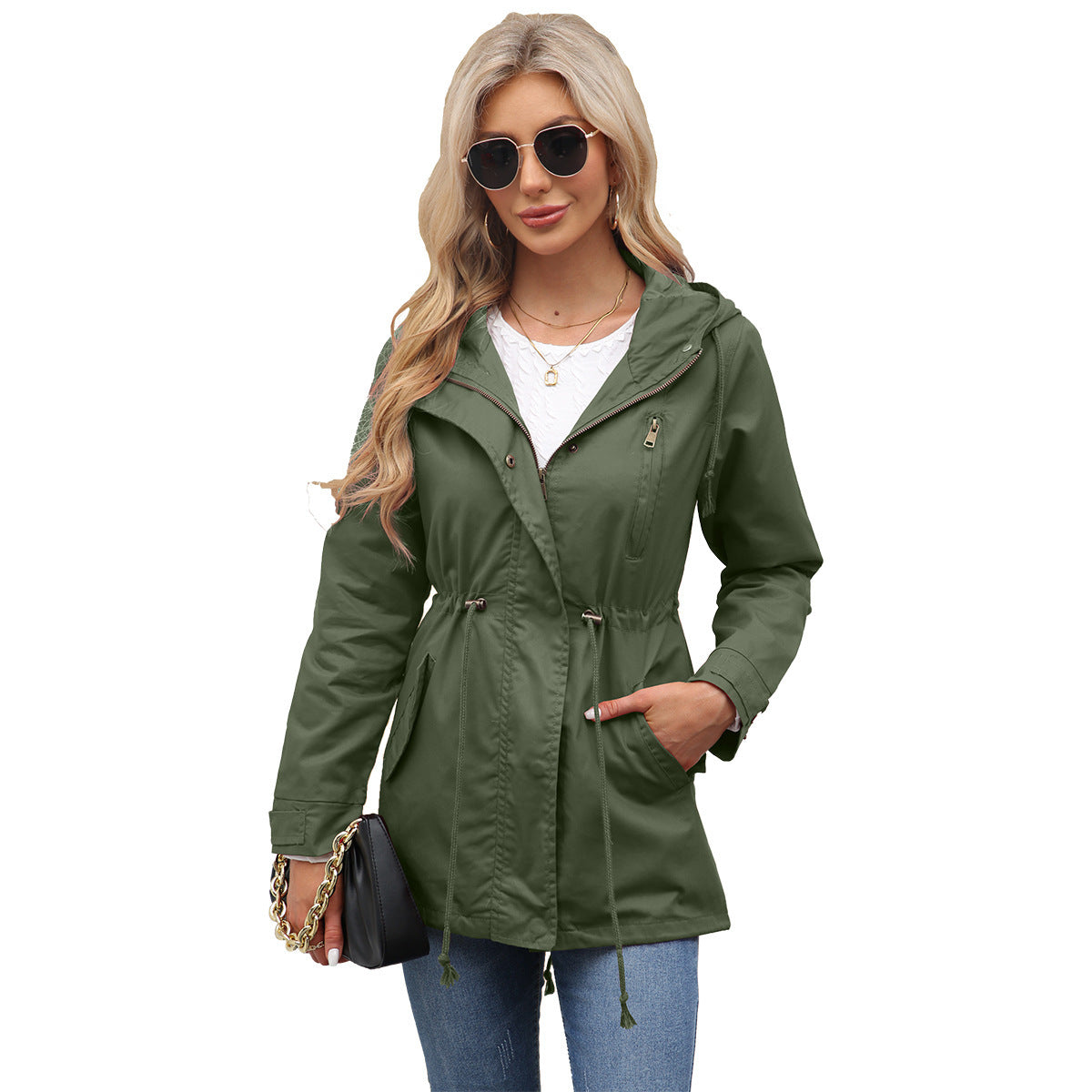 Women’s Oversized Cotton Anorak Coat – Loose Casual Jacket, Lightweight Spring/Fall Outerwear