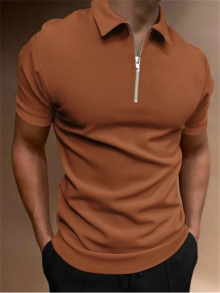 Men’s Casual Polo Shirt – Short Sleeve Digital Print Classic Summer Top