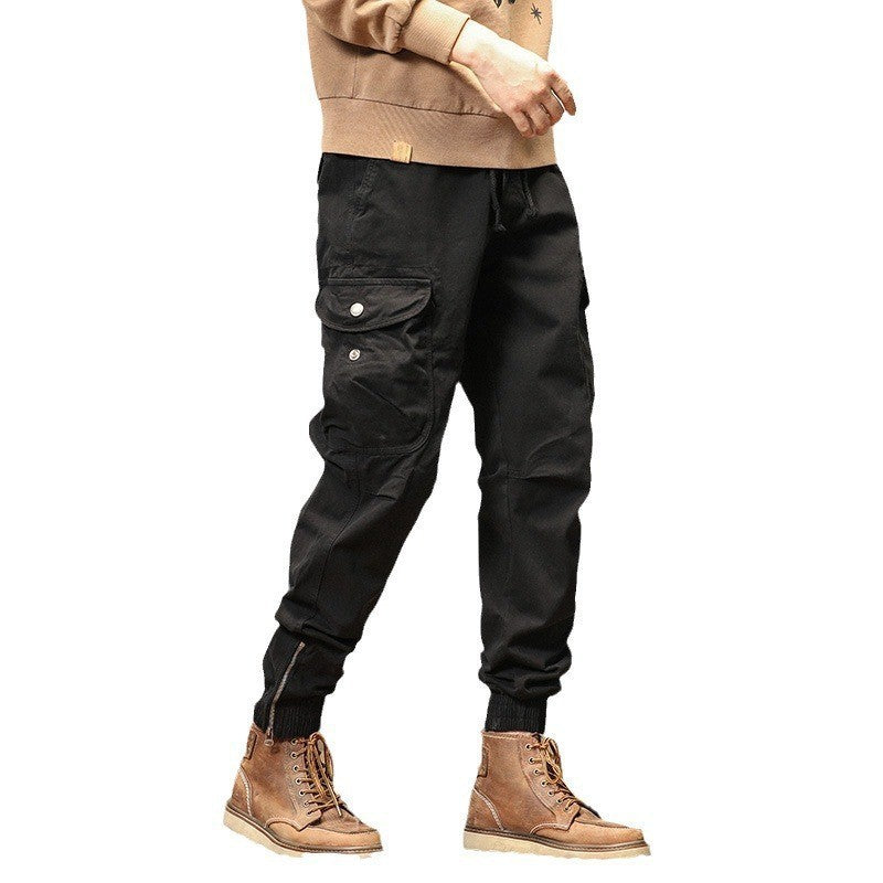 Men’s Slim Fit Ankle-Tied Jogger Pants – Casual Summer Trousers with Utility Style