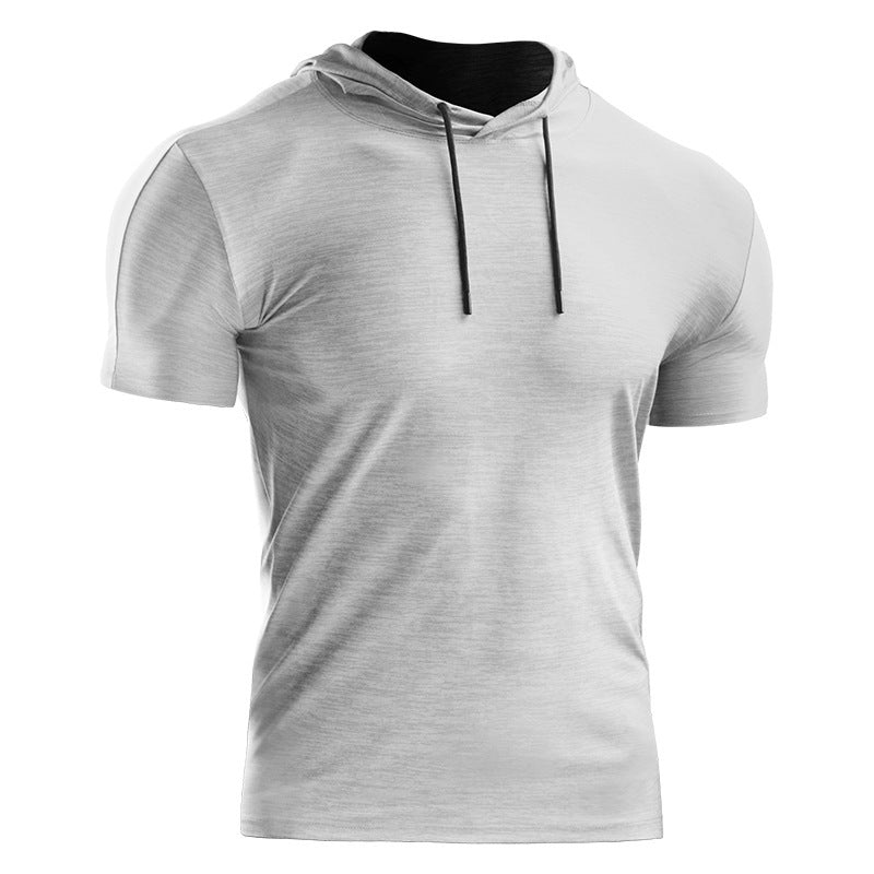 Men’s Summer Basketball Hooded Short Sleeve Sportswear Top