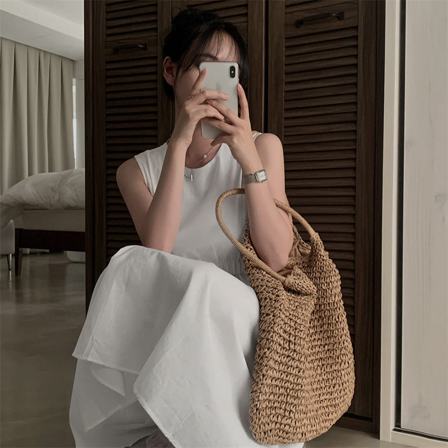 Women’s Sleeveless Vest Dress with Pockets – Casual Summer Outfit