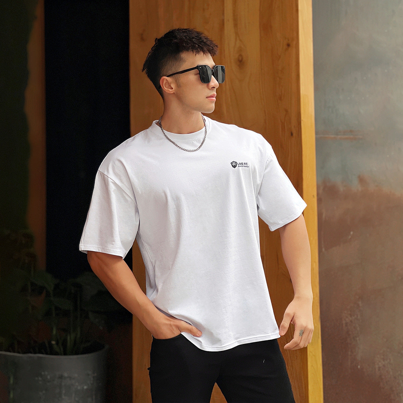 Men’s Short Sleeve Quick-Dry Printed Sports T-Shirt – Breathable Fashion Brand Activewear