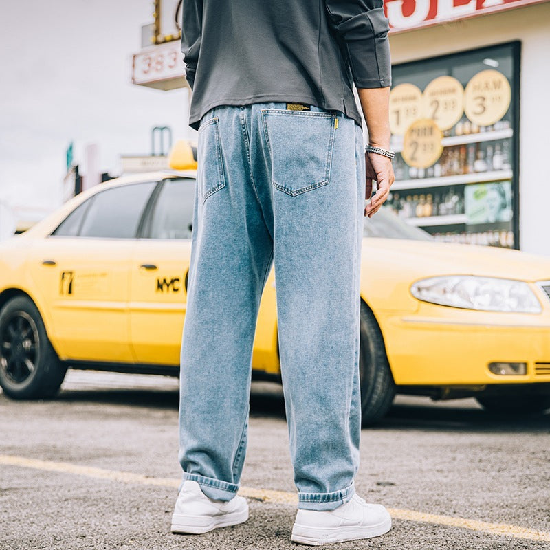 Men’s Loose Straight-Leg Casual Jeans – Simple Everyday Denim