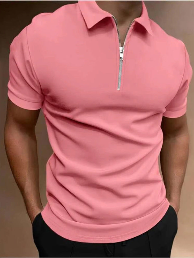 Men’s Casual Polo Shirt – Short Sleeve Digital Print Classic Summer Top