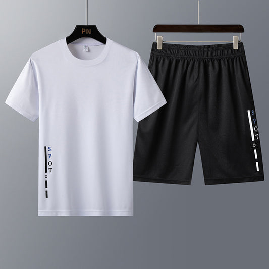 Youth Trendy Two-Piece Sportswear Set – Short Sleeve T-Shirt & Shorts