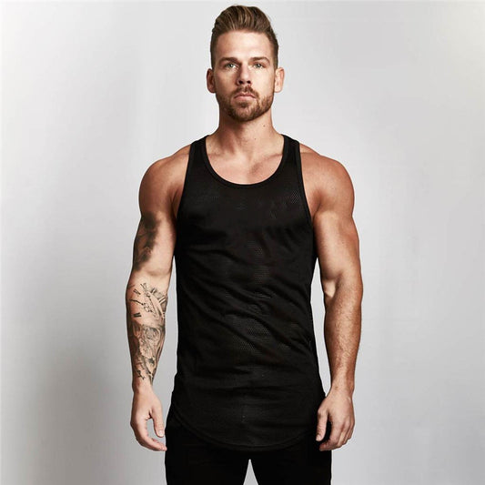 Men's Gym Wear-Breathable Sportswear Vest for Workout & Training