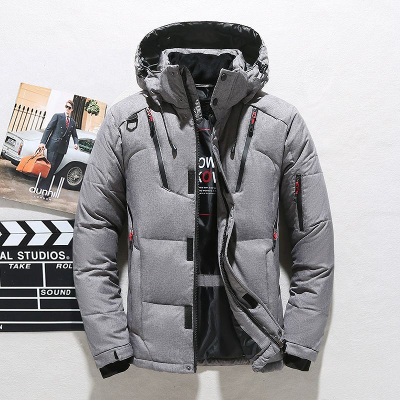 Men’s Windproof Hooded Jacket – Warm Outdoor Sports Coat with Pockets