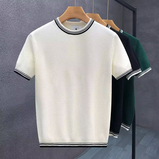 Men’s Slim Fit Crew Neck T-Shirt – Stretch Cotton Casual Tee for Everyday Wear