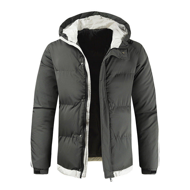 Men’s Korean Style Winter Down Jacket – Thickened Cotton Puffer Coat for Cold Weather