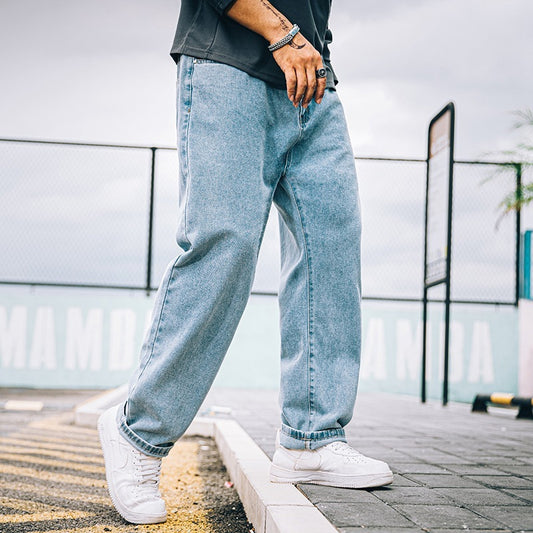 Men’s Loose Straight-Leg Casual Jeans – Simple Everyday Denim