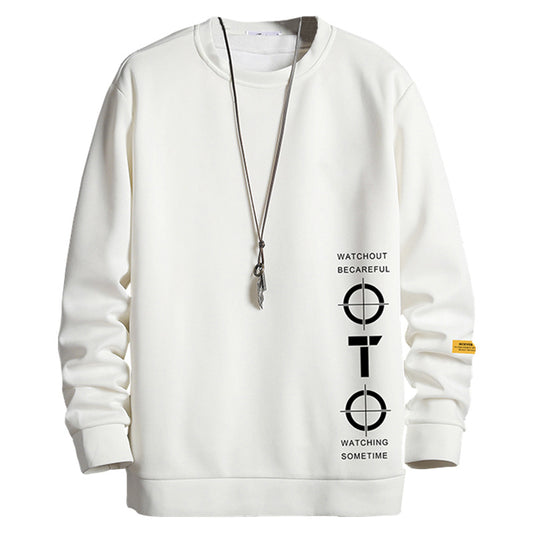 Men’s Printed Long Sleeve Sweater – Versatile Casual Bottoming Shirt