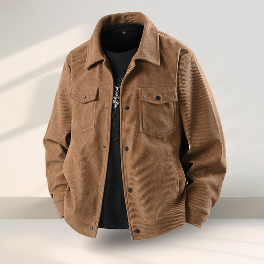 Men’s Stylish Ruffle Jacket – American Casual Sports Coat with Versatile Fit