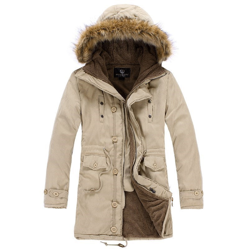 Men’s Winter Cotton Parka – Warm Casual Overcoat for Everyday Comfort & Style 2025