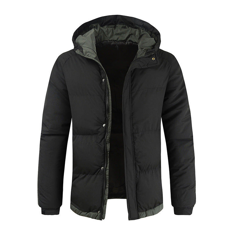 Men’s Korean Style Winter Down Jacket – Thickened Cotton Puffer Coat for Cold Weather