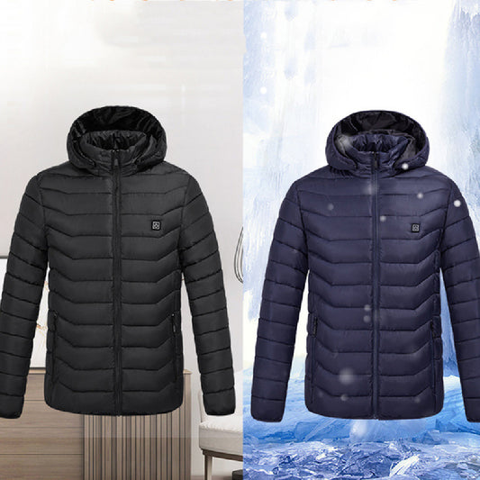Plus Size Heated Jacket for Men – Electric Thermal Winter Coat with Battery Power