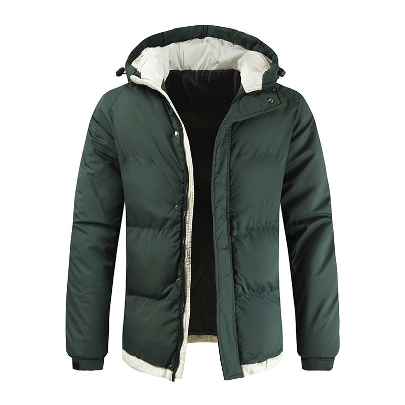 Men’s Korean Style Winter Down Jacket – Thickened Cotton Puffer Coat for Cold Weather