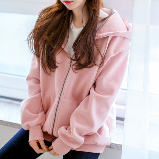 Women’s Padded Winter Hoodie – Long Sleeve Hooded Sweater Jacket for Cold Weather