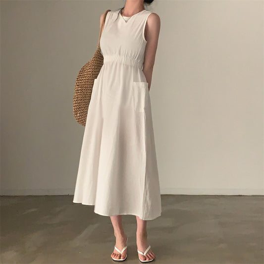 Women’s Sleeveless Vest Dress with Pockets – Casual Summer Outfit