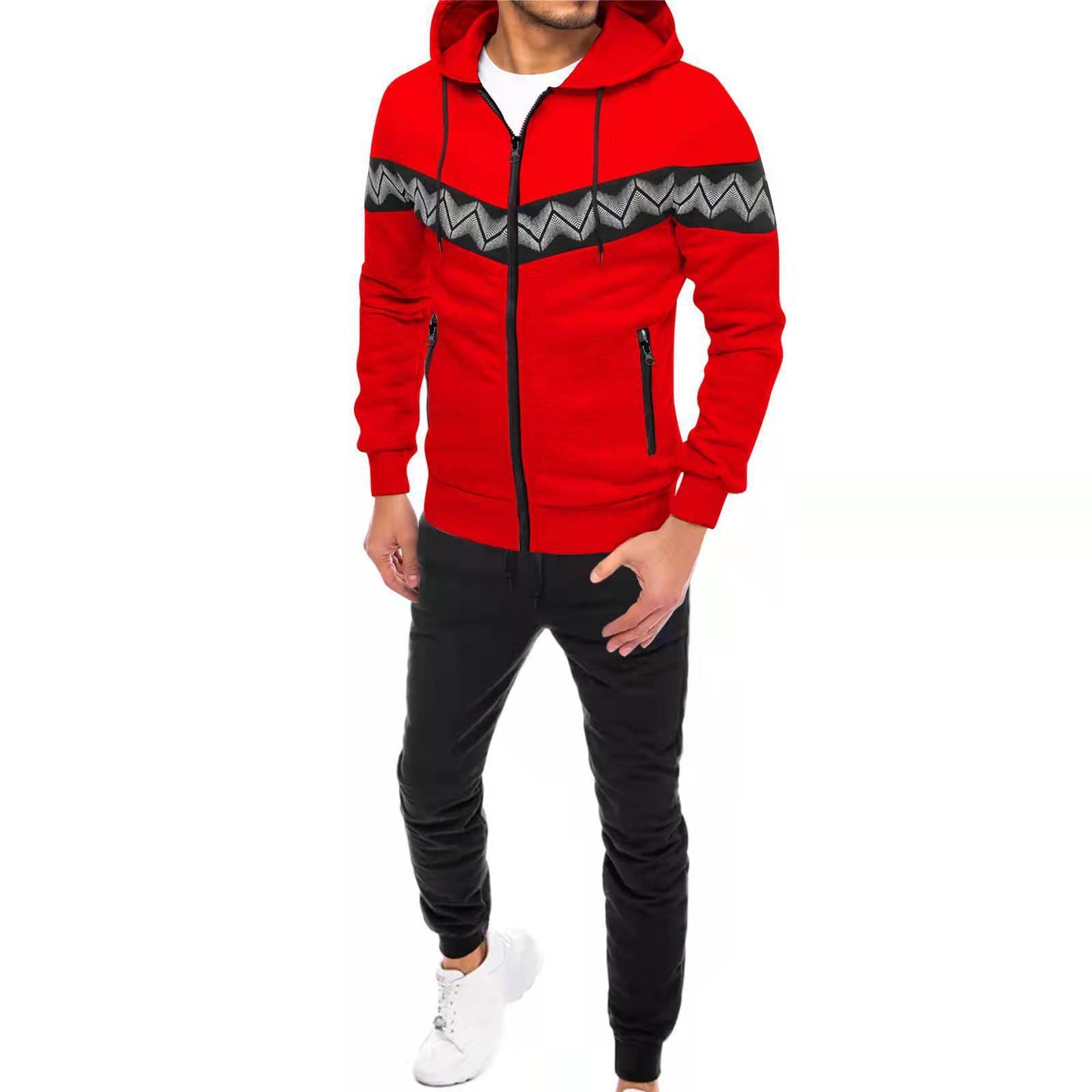 Men’s New Hooded Cardigan Sweater – Casual Sportswear Suit