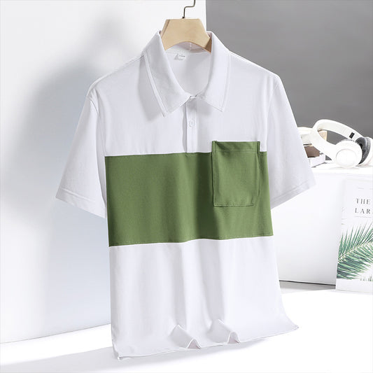 Men’s Ice Silk Polo Shirt – Quick-Dry Short Sleeve Summer T-Shirt
