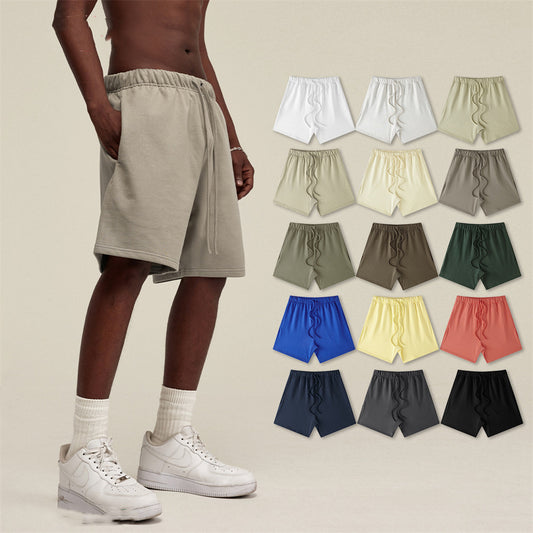 Men’s Loose Fit Solid Color Shorts – Casual Summer Beachwear